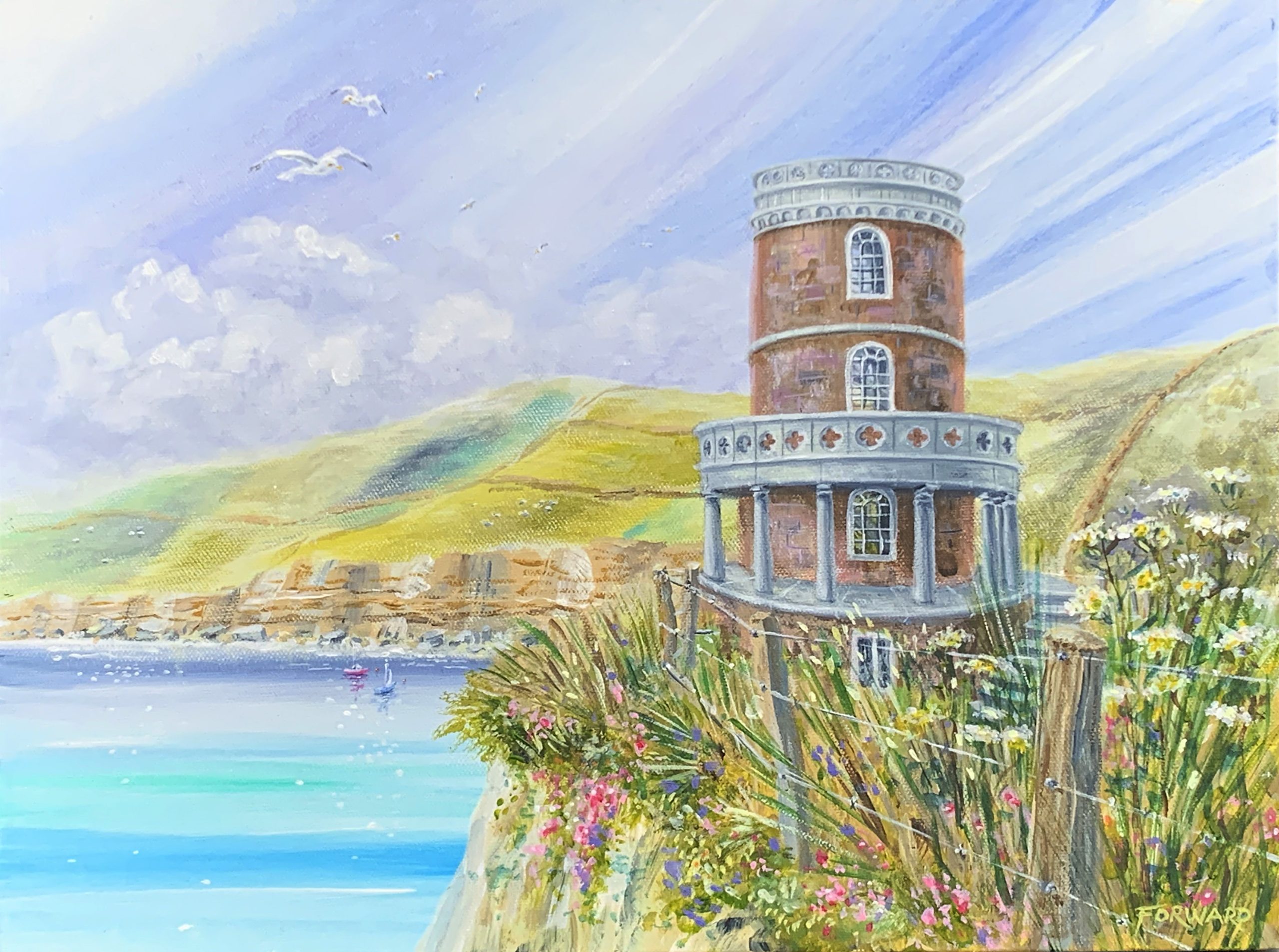 'Clavell Tower - the original' painted by Shaun Forward