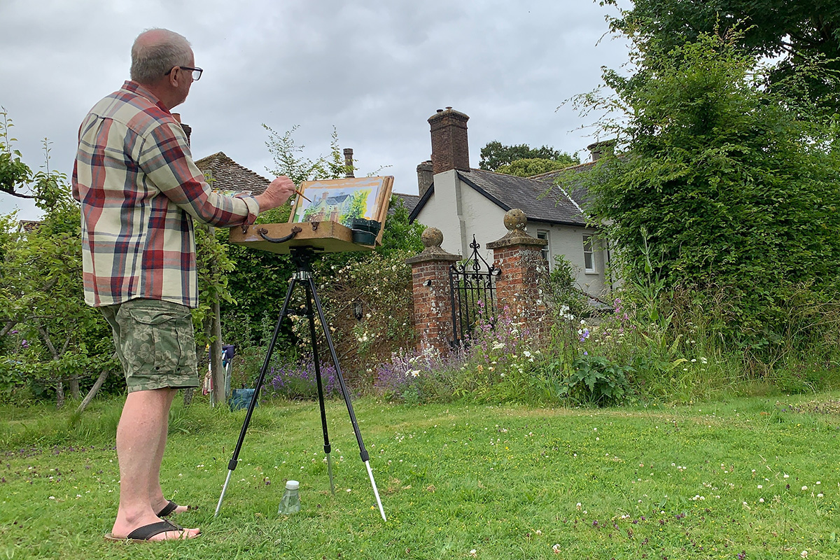 shaun forward plein air at chettle lodge dorset