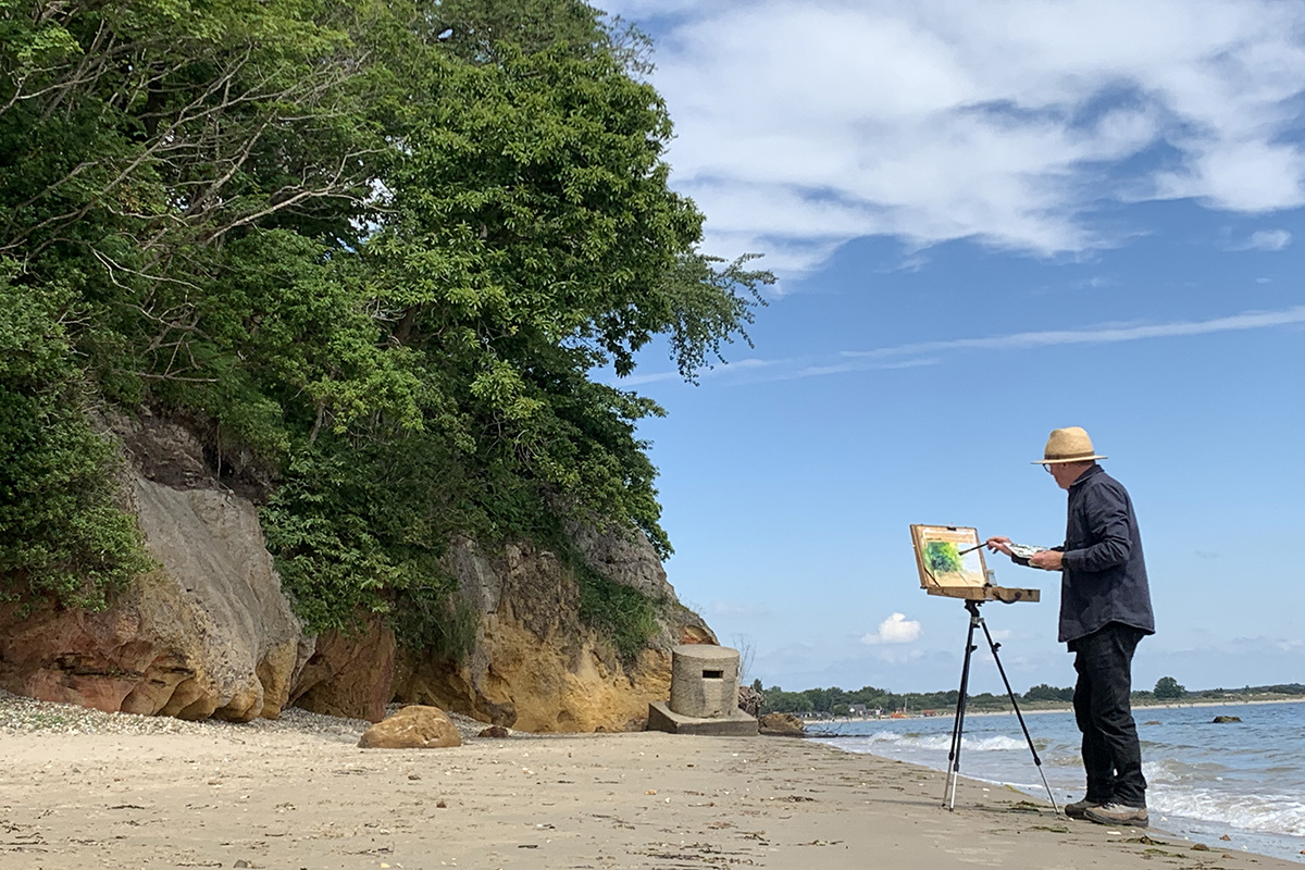 shaun forward plein air at studland