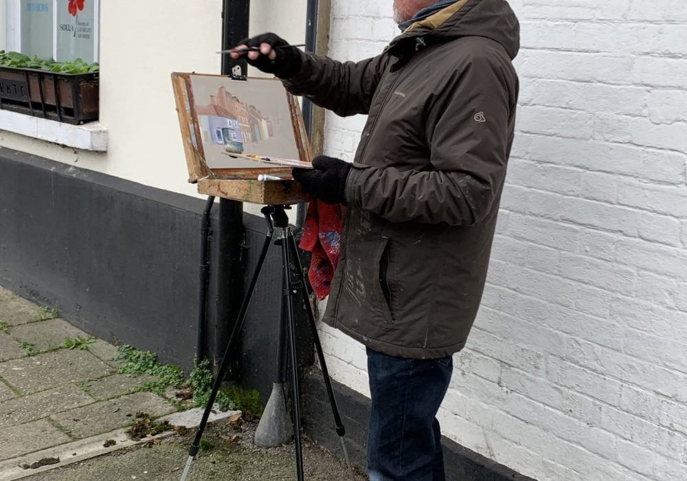 Wimborne Minster Plein air painting