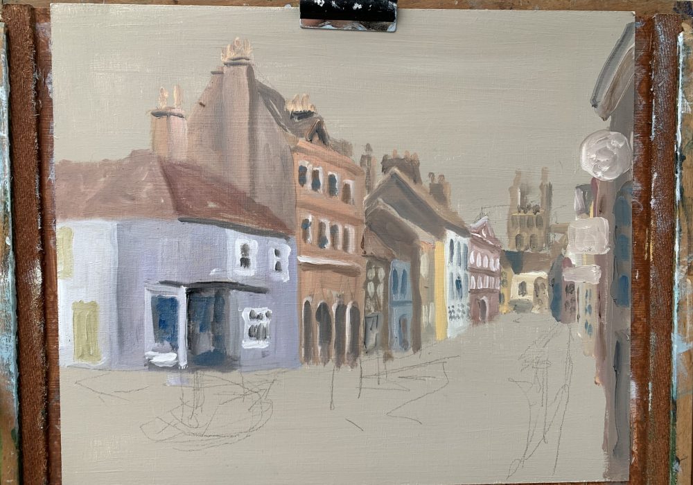 Wimborne Minster Plein air painting