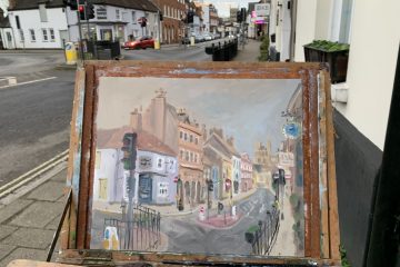 Wimborne Minster Plein air painting