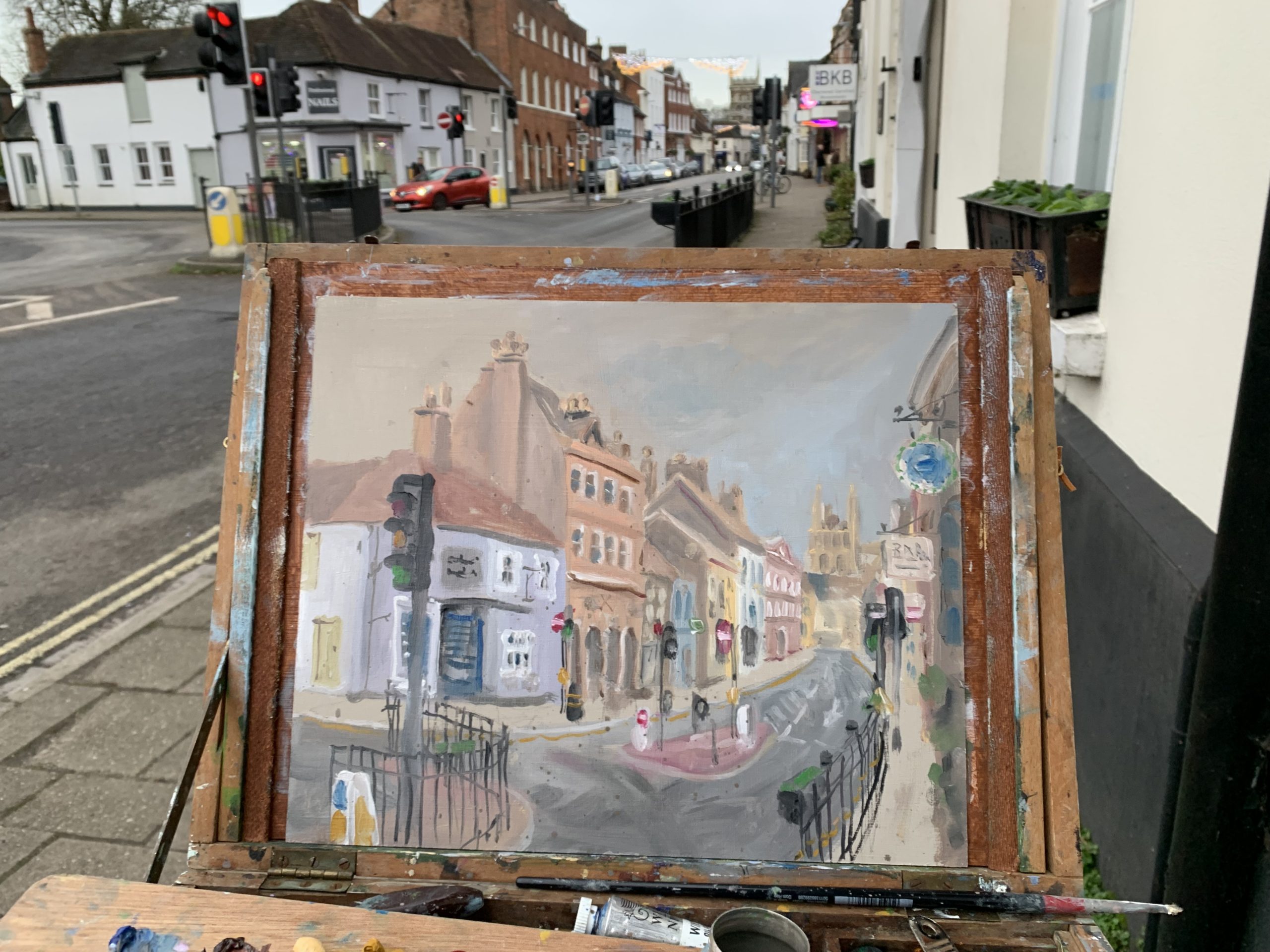 Wimborne Minster Plein air painting